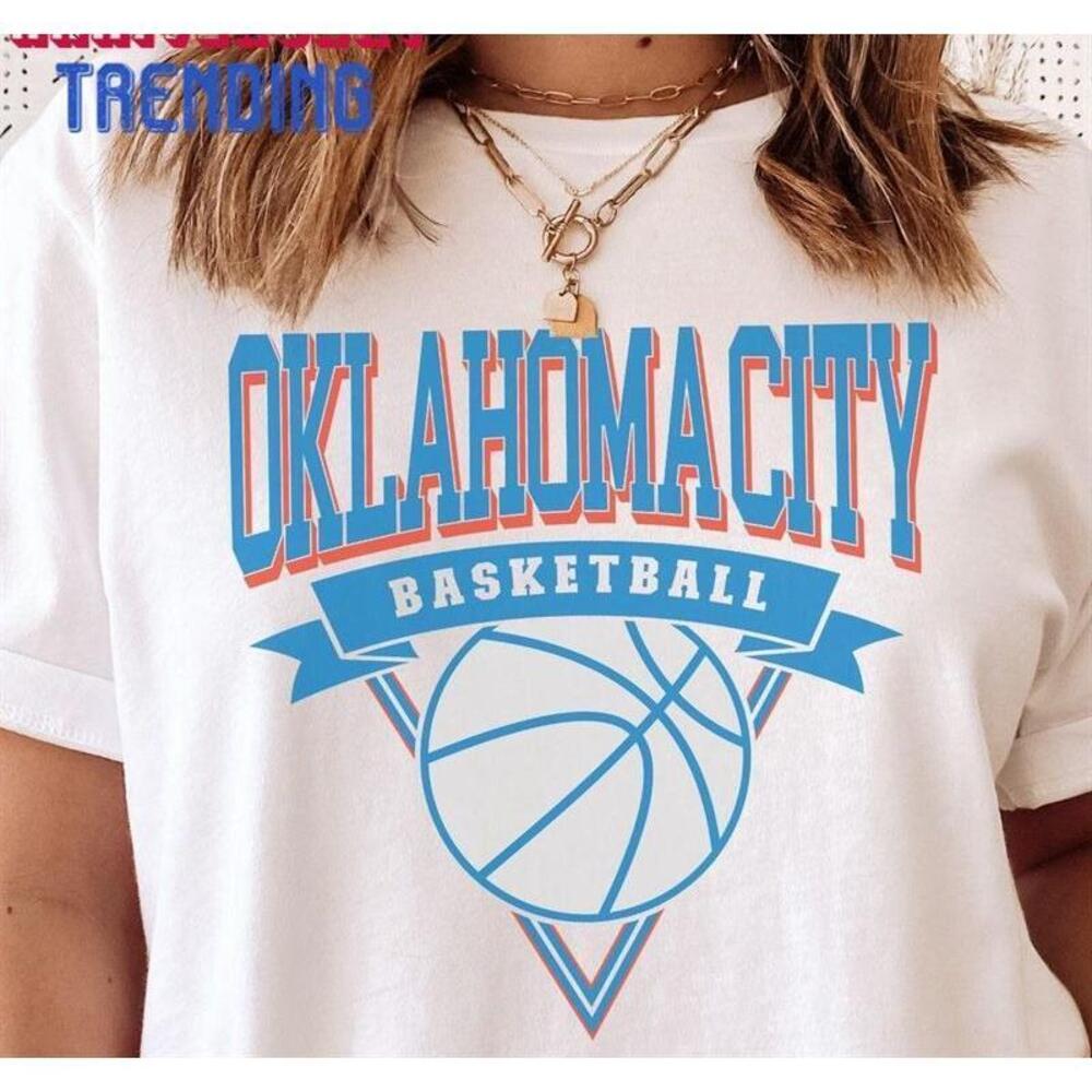 Oklahoma City Basketball Shirt 80S Style Nba Tshirt 90S Bball Classic Unisex - Picture 1 of 4